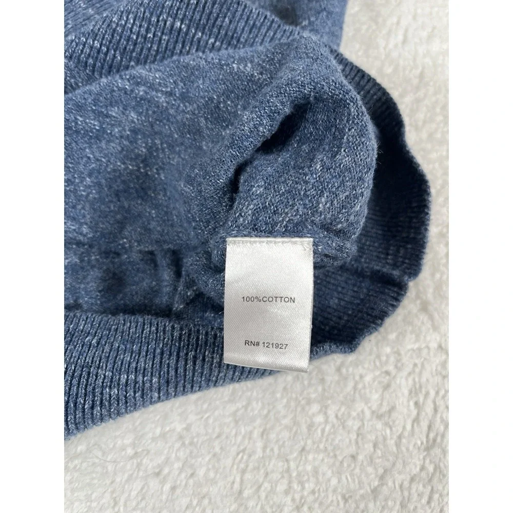 Johnnie-O JMSW1120 Elsinore Helious Blue Cotton Crewneck Sweater‎ Men's Sz Lg